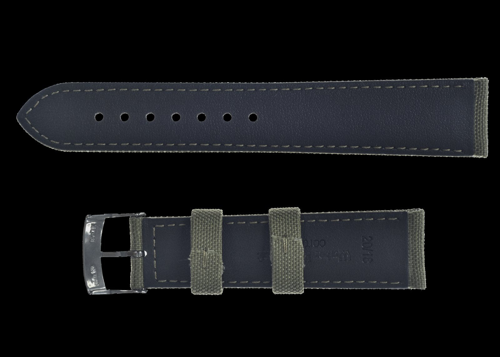 2-teiliges Retro-Muster 24mm Canvas Militär-Uhrenarmband in Olivgrün - Das ideale strapazierfähige Stoffarmband für Militäruhren