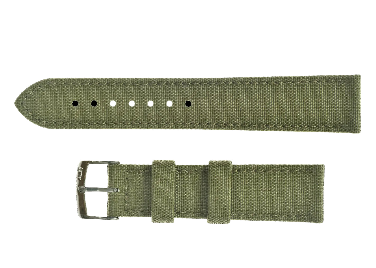 2-teiliges Retro-Muster 22mm Canvas Militär-Uhrenarmband in Olivgrün - Das ideale strapazierfähige Stoffarmband für Militäruhren