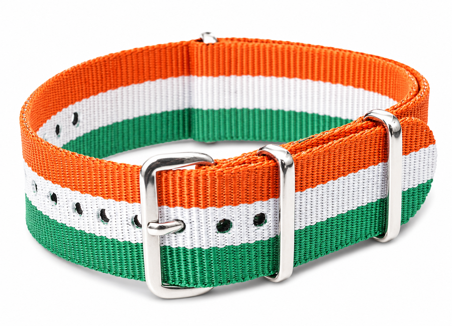 Irland 18mm "Orange, Weiß und Grün" NATO Militär-Uhrenarmband