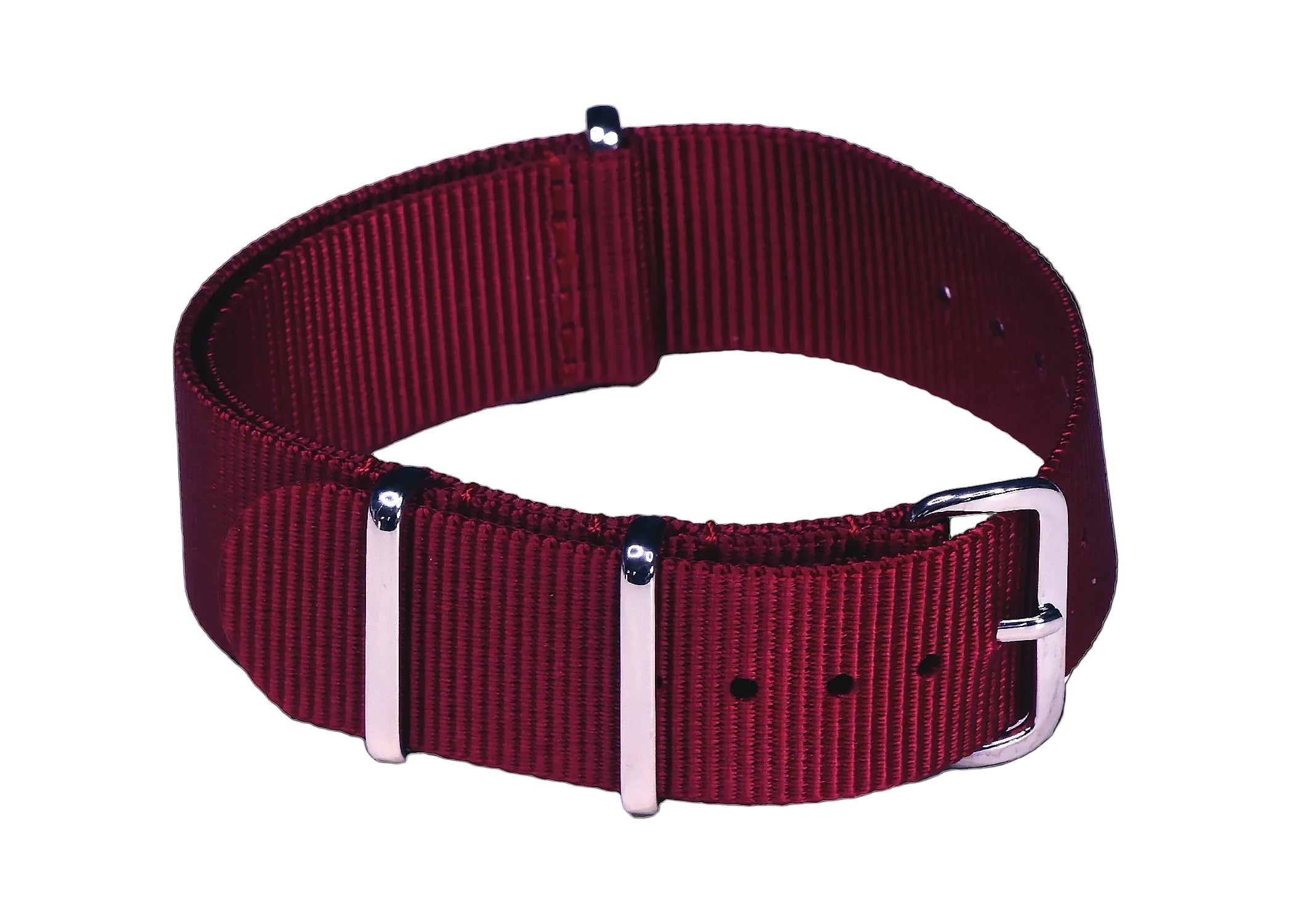 22mm Dunkelrotes NATO Militär Uhrenarmband