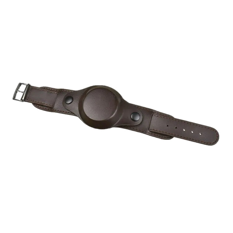 18mm Braunes 1950er Muster Leder Militär-Uhrenarmband mit schützendem Gesichtsschutz
