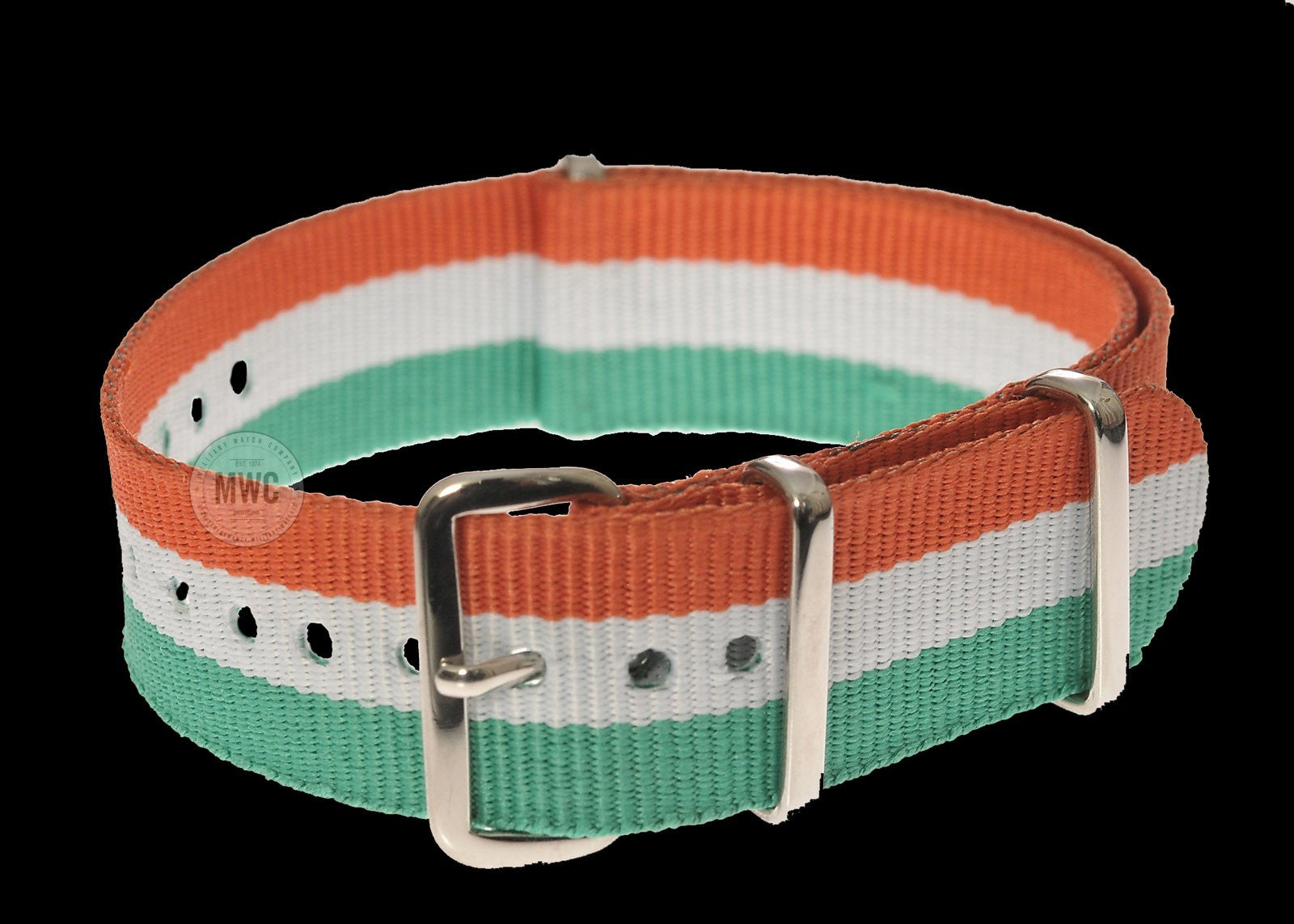 Irland 20mm "Orange, Weiß und Grün" NATO Militär-Uhrenarmband