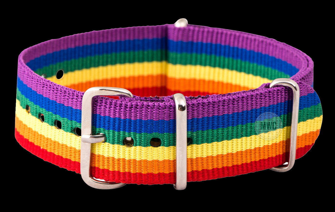 20mm LGBT Regenbogen NATO-Militär-Uhrenarmband aus ballistischem Nylon-Webband