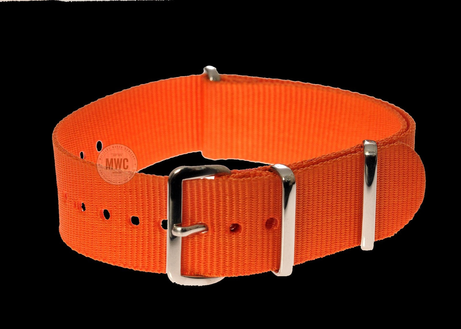 Correa de reloj militar NATO SAR de alta visibilidad naranja de 22mm