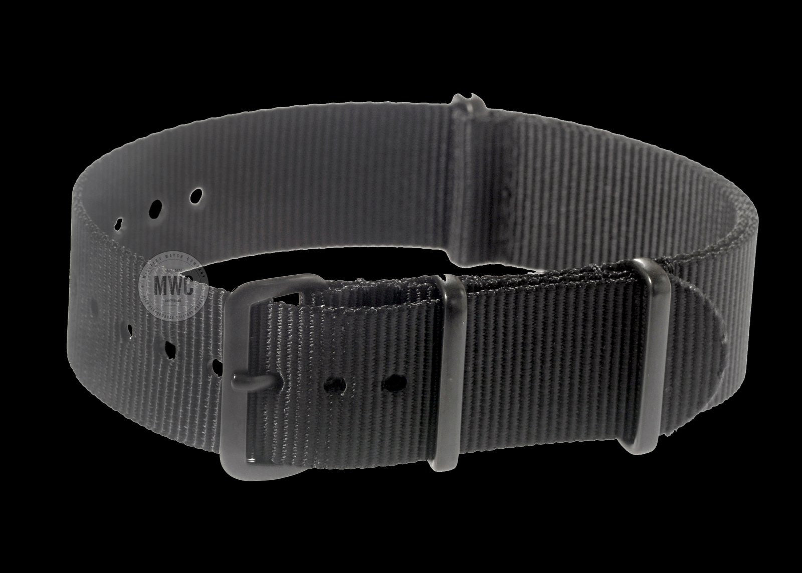 18mm PVD Schwarzes NATO Militär-Uhrenarmband