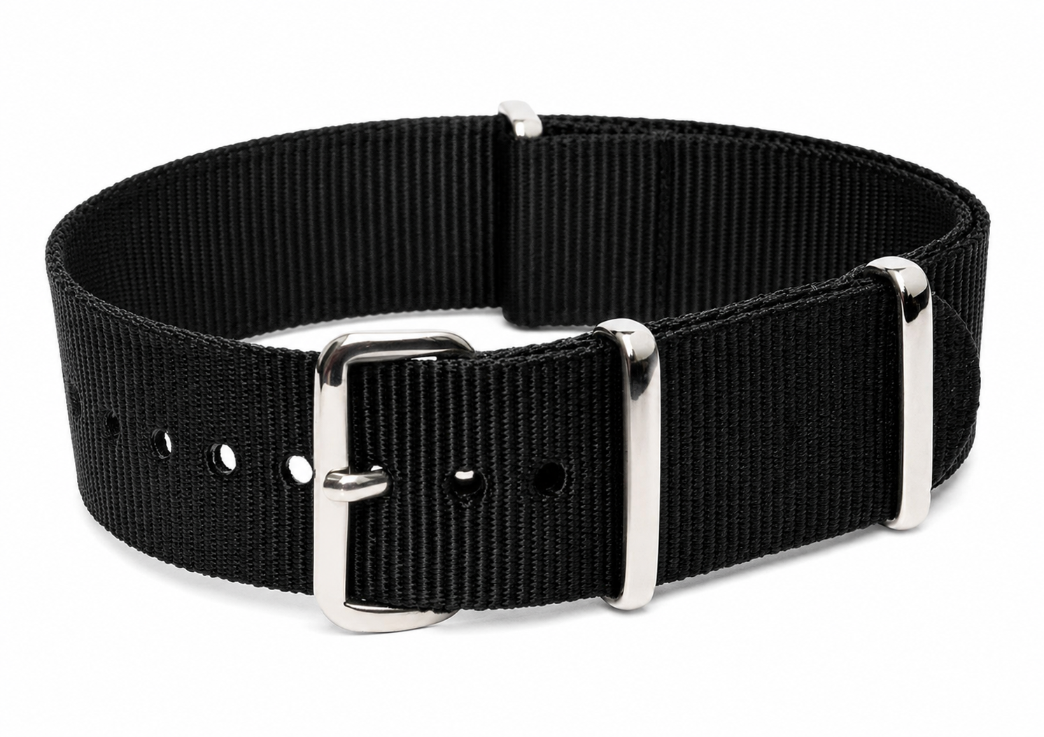 22mm Schwarzes NATO Militär-Uhrenarmband