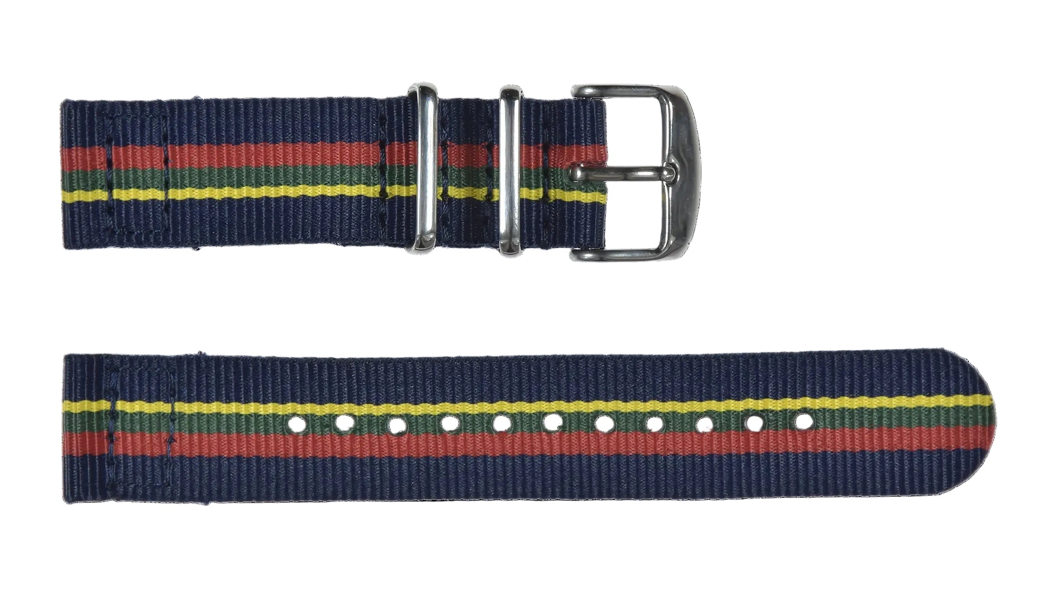 2-teilige 22mm Royal Marines NATO Militär-Uhrenarmband aus ballistischem Nylon mit Edelstahl-Verschlüssen
