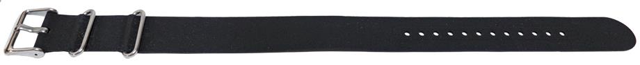 18mm schwarzes Silikon/Gummi NATO Militär-Uhrenarmband
