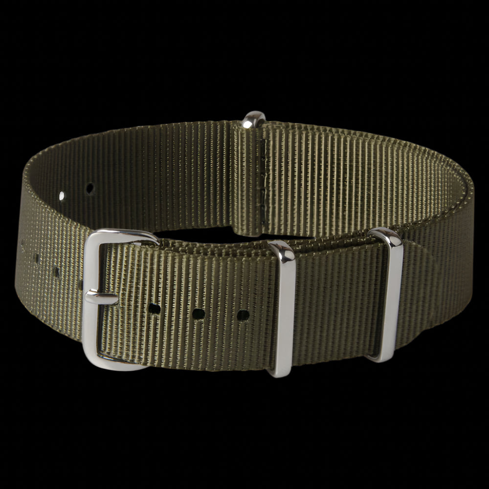 Correa militar NATO de nylon tejido verde ejército de 20mm