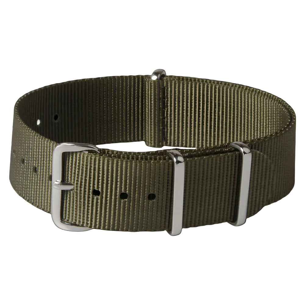 Correa militar NATO de nylon tejido verde ejército de 20mm