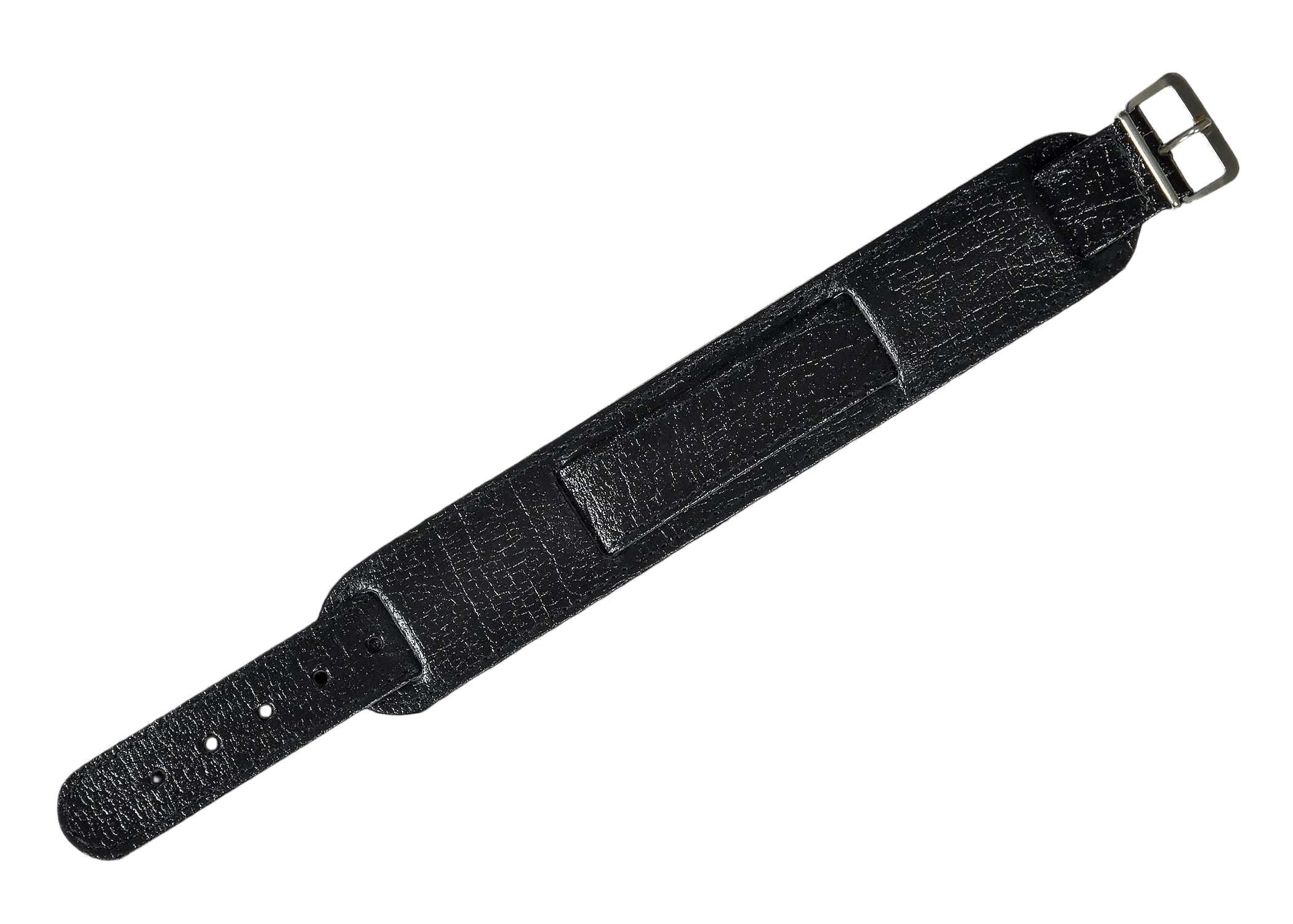 NATO 18mm 1950er Jahre Muster Schwarzes Lederarmband