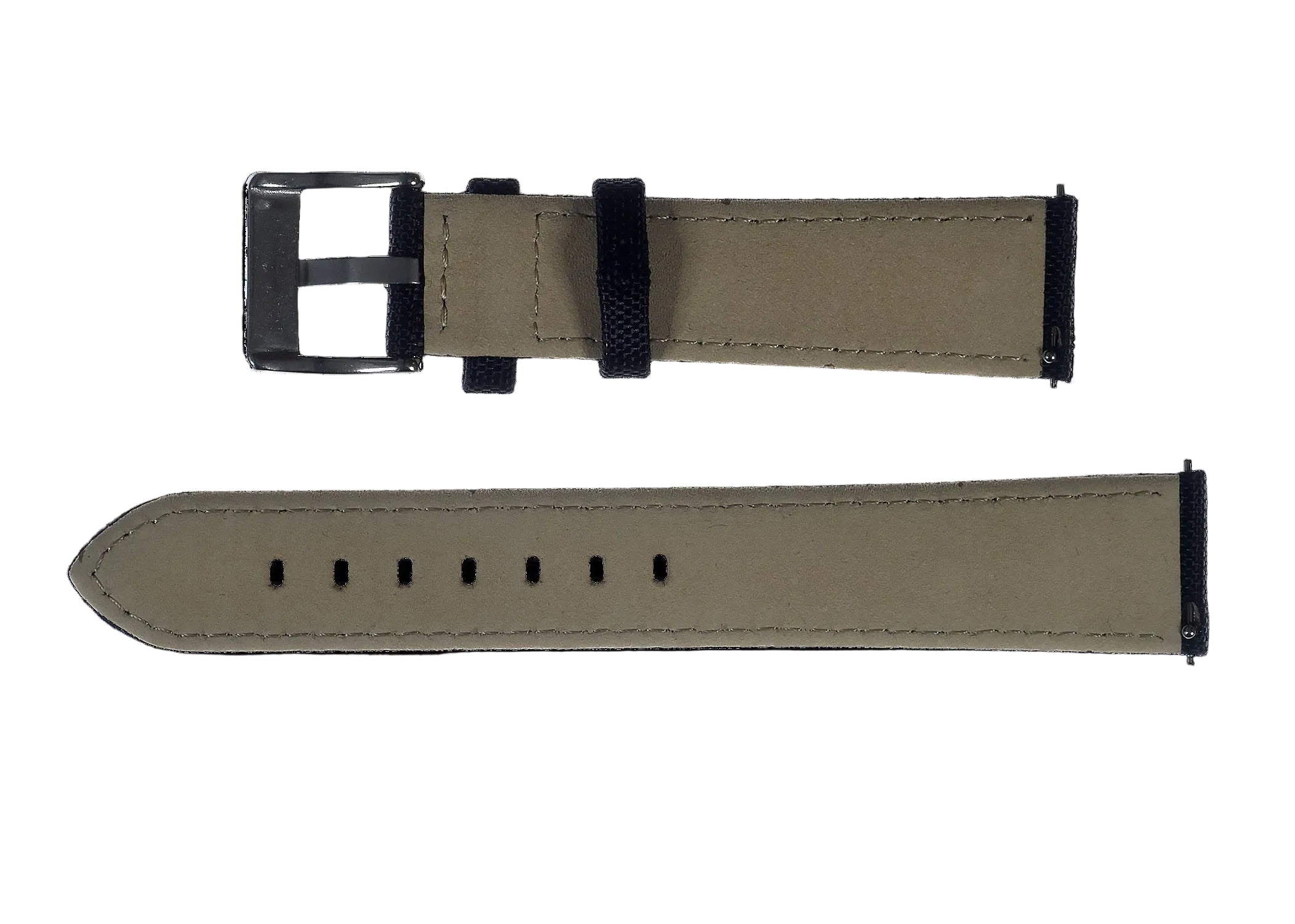 20mm schwarzes Segeltuch CORDURA® Uhrenarmband