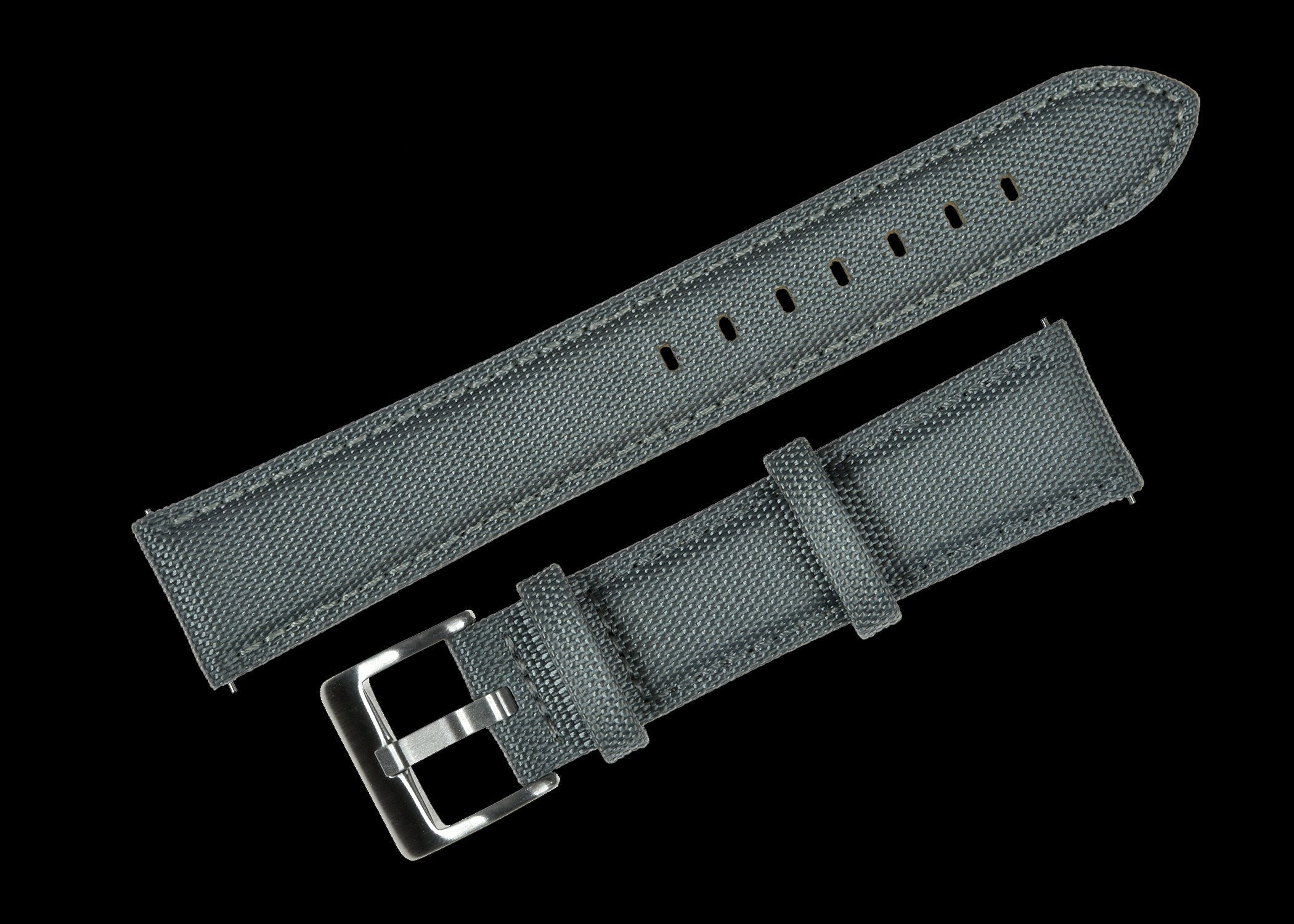 22mm Graues Segeltuch CORDURA® Uhrenarmband