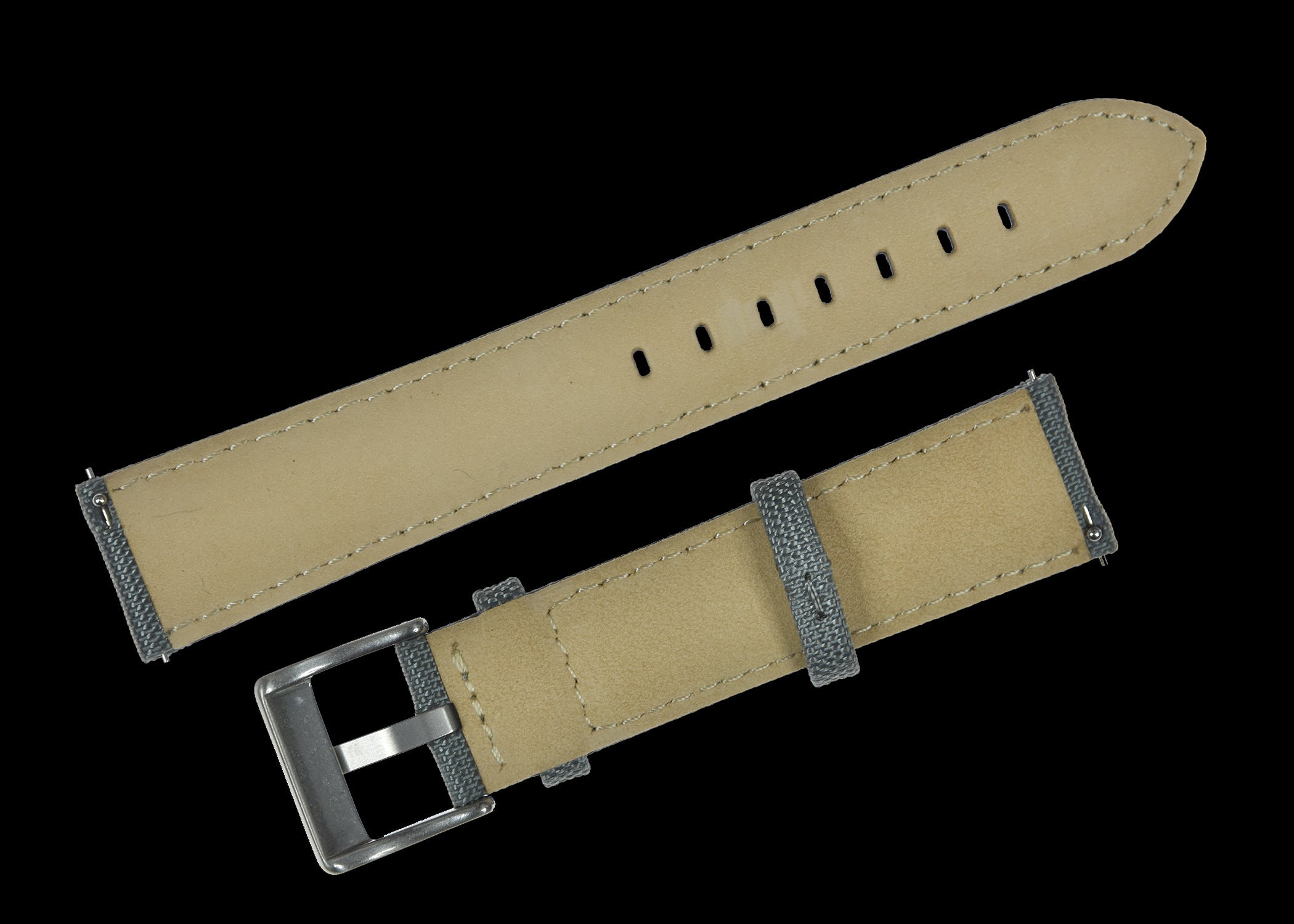 Bracelet de montre en toile de voile CORDURA® gris 20mm