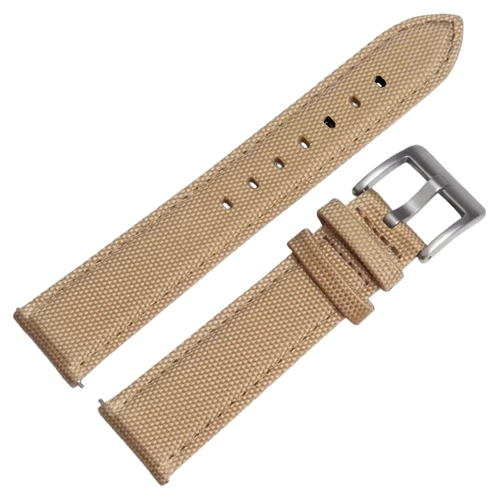 Correa de reloj CORDURA® de vela caqui de 24 mm
