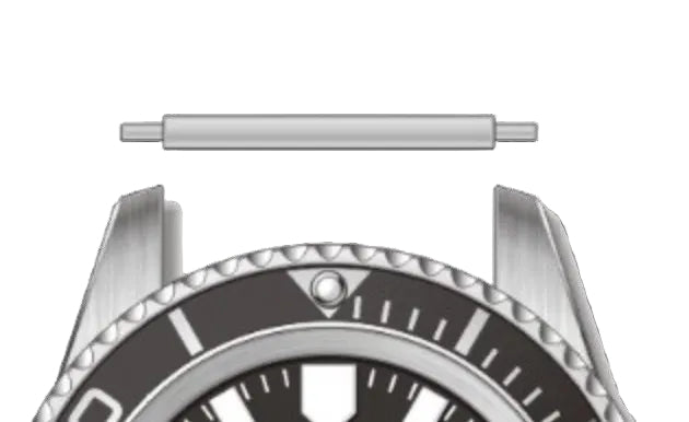 Paar Uhrenstifte, die das Aussehen einer Militär-Uhr mit festen soliden Stangen erzeugen