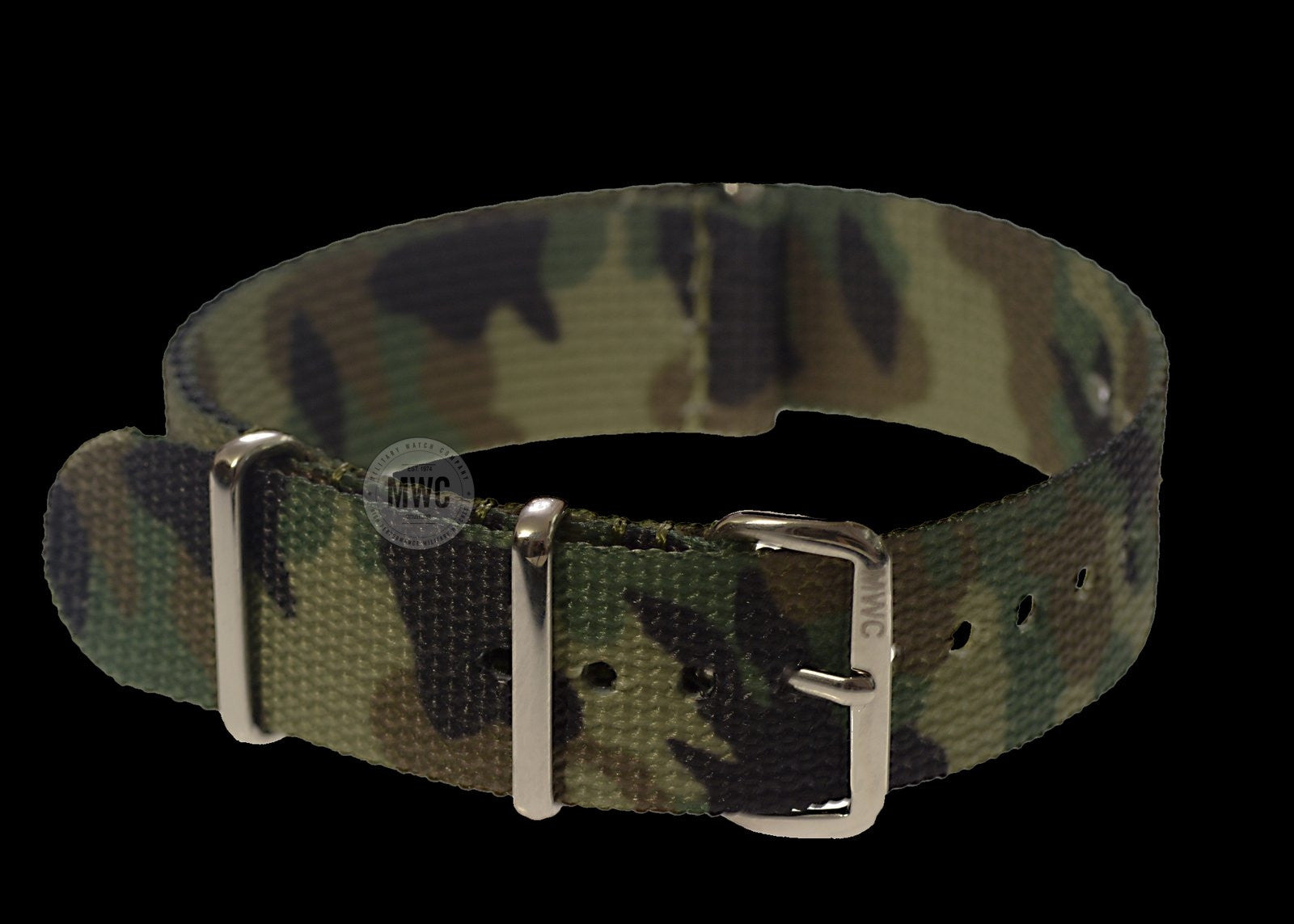 Cinturino militare NATO mimetico da 20mm (lo schema colori è progettato per climi come il nord Europa, il nord degli Stati Uniti e il Canada)