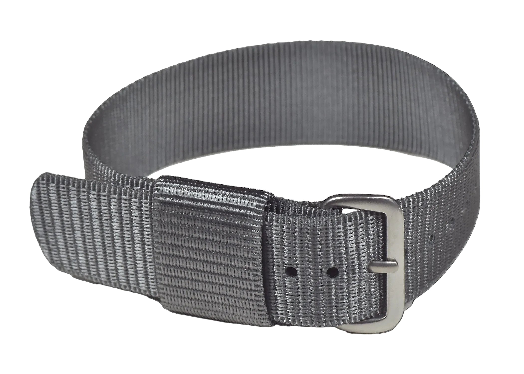 18mm 1980er U.S. Muster Admiralty Grau Militär-Uhrenarmband mit Edelstahlverschlüssen