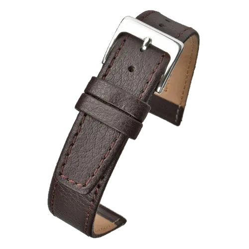 Correa de reloj de piel de búfalo marrón de 22 mm