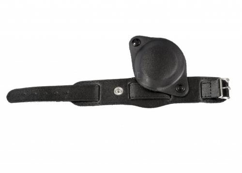 18mm Schwarzes 1950er Muster Leder Militär-Uhrenarmband mit schützendem Gesichtsschutz