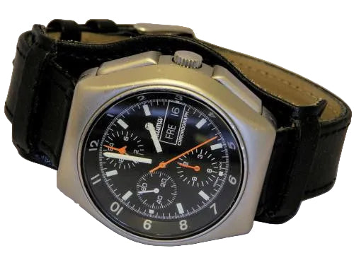 Correa de reloj militar de cuero aviador alemán "Luftwaffe / Bund" de 18mm