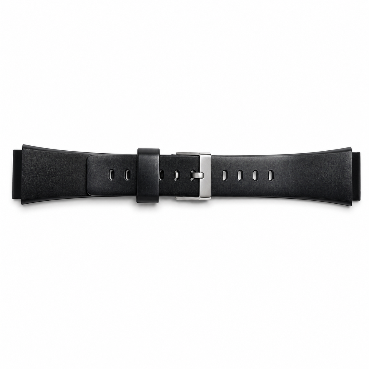 MWC 20mm Schwarzes Silikon-Uhrenarmband