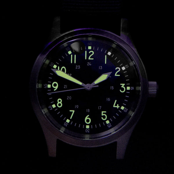 A-17 U.S. 1950s Korean War Pattern Military Watch – Automatic, 100m / 330ft Water Resistant, Box Sapphire Crystal