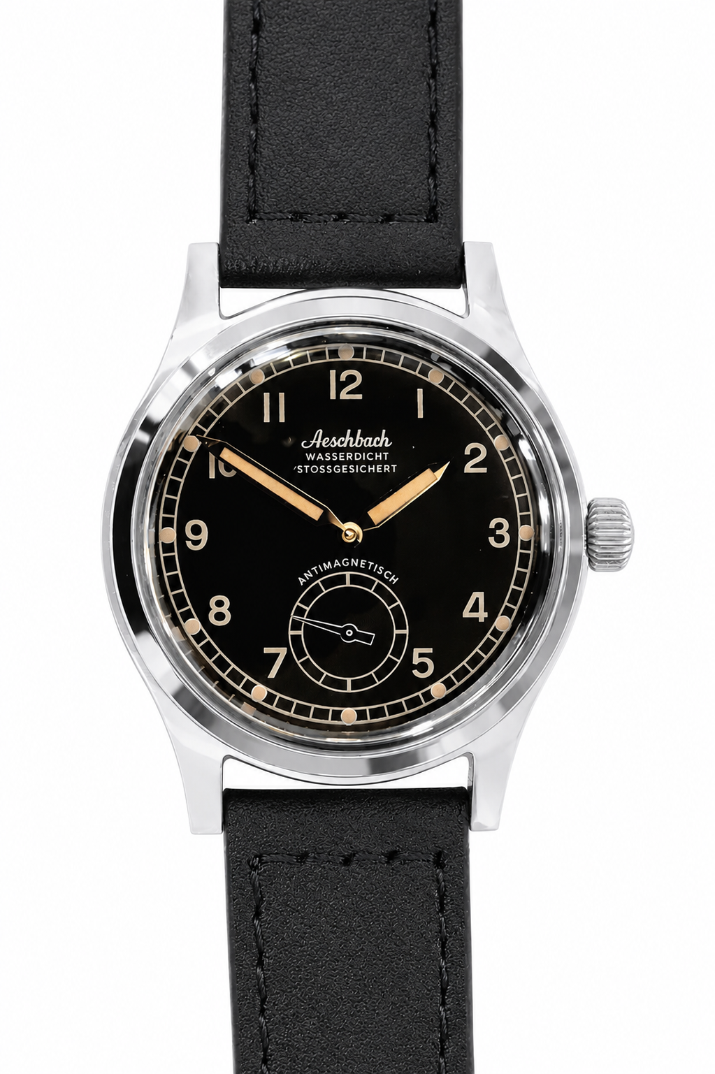 Aeschbach WW2 Pattern Germany Luftwaffe / Reichsluftfahrtministerium (RLM) Pilots Watch with 21 Jewel Automatic Mechanical Movement and Sapphire Crystal