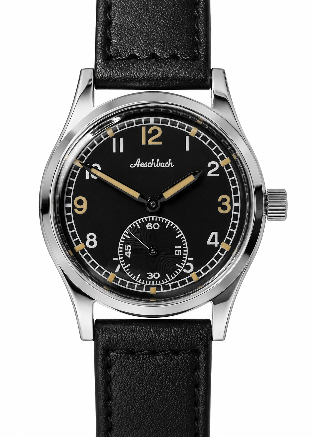 Aeschbach WW2 Pattern German Wehrmacht & Luftwaffe Dienstuhr (Army/Airforce Service Watch) with 21 Jewel Automatic Mechanical Movement