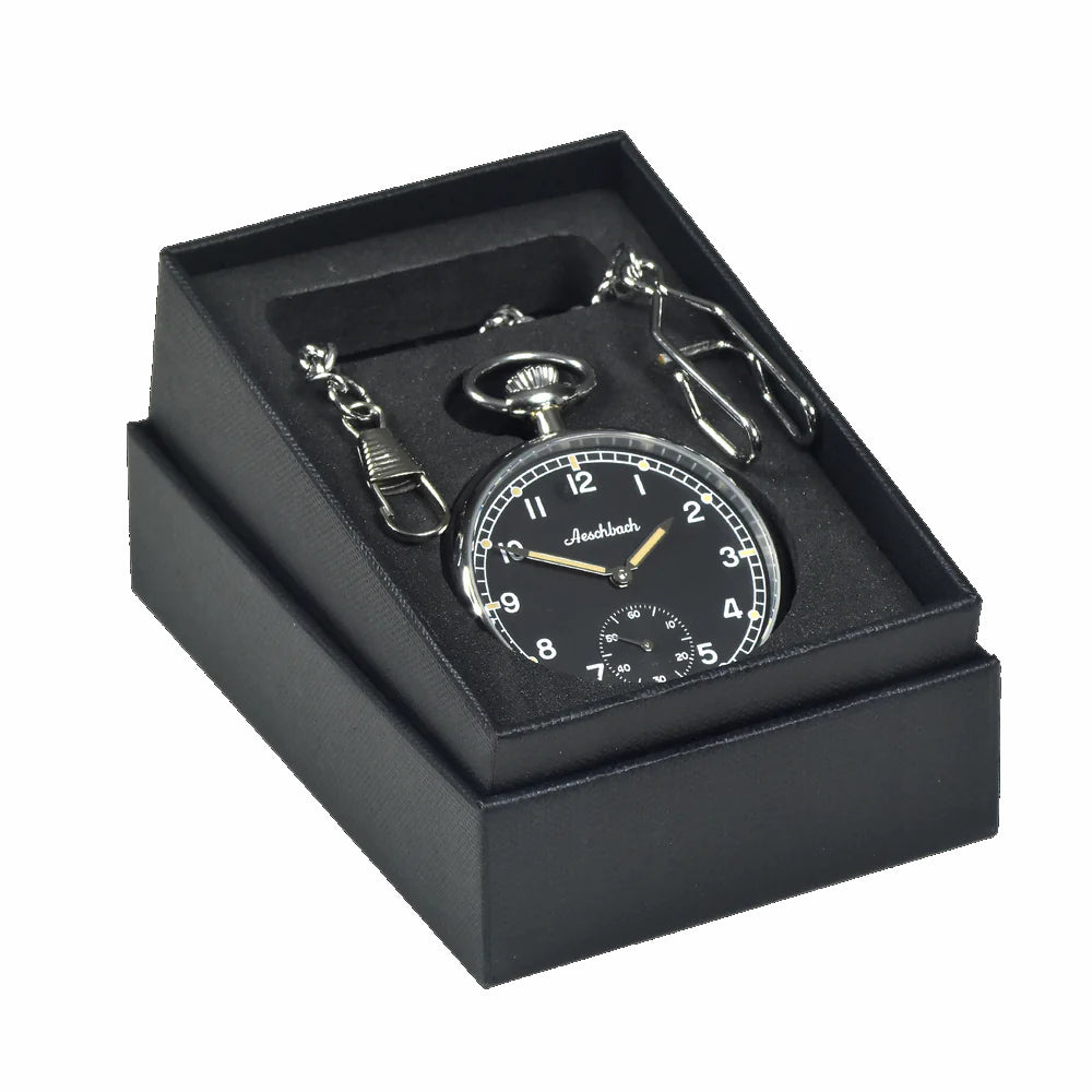 Aeschbach WW2 Muster Deutsche Luftwaffe (Luftwaffe) 17-Jewel Handaufzug Militär-Taschenuhr