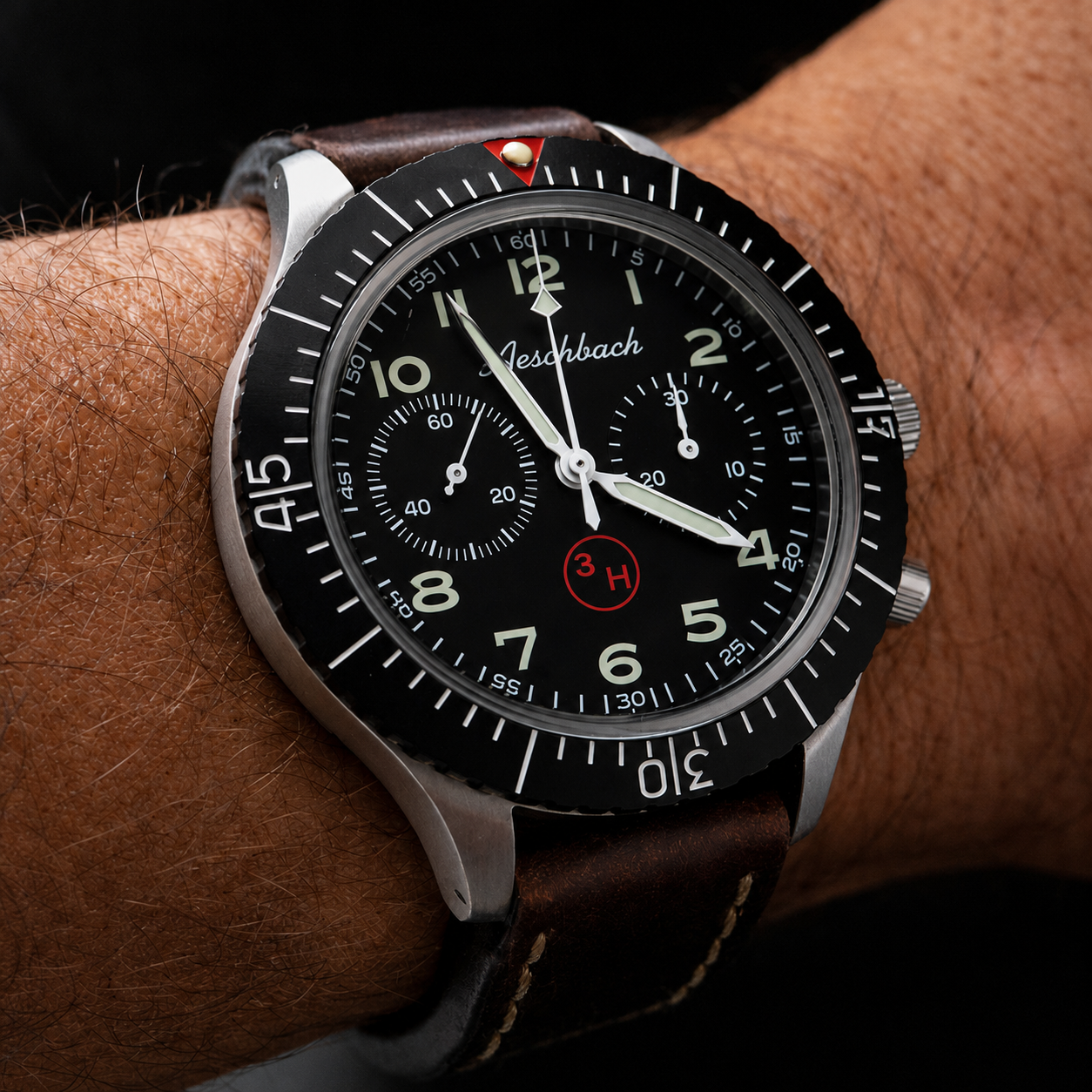 Aeschbach Mechanische Luftwaffe Bund NATO Muster Chronograph