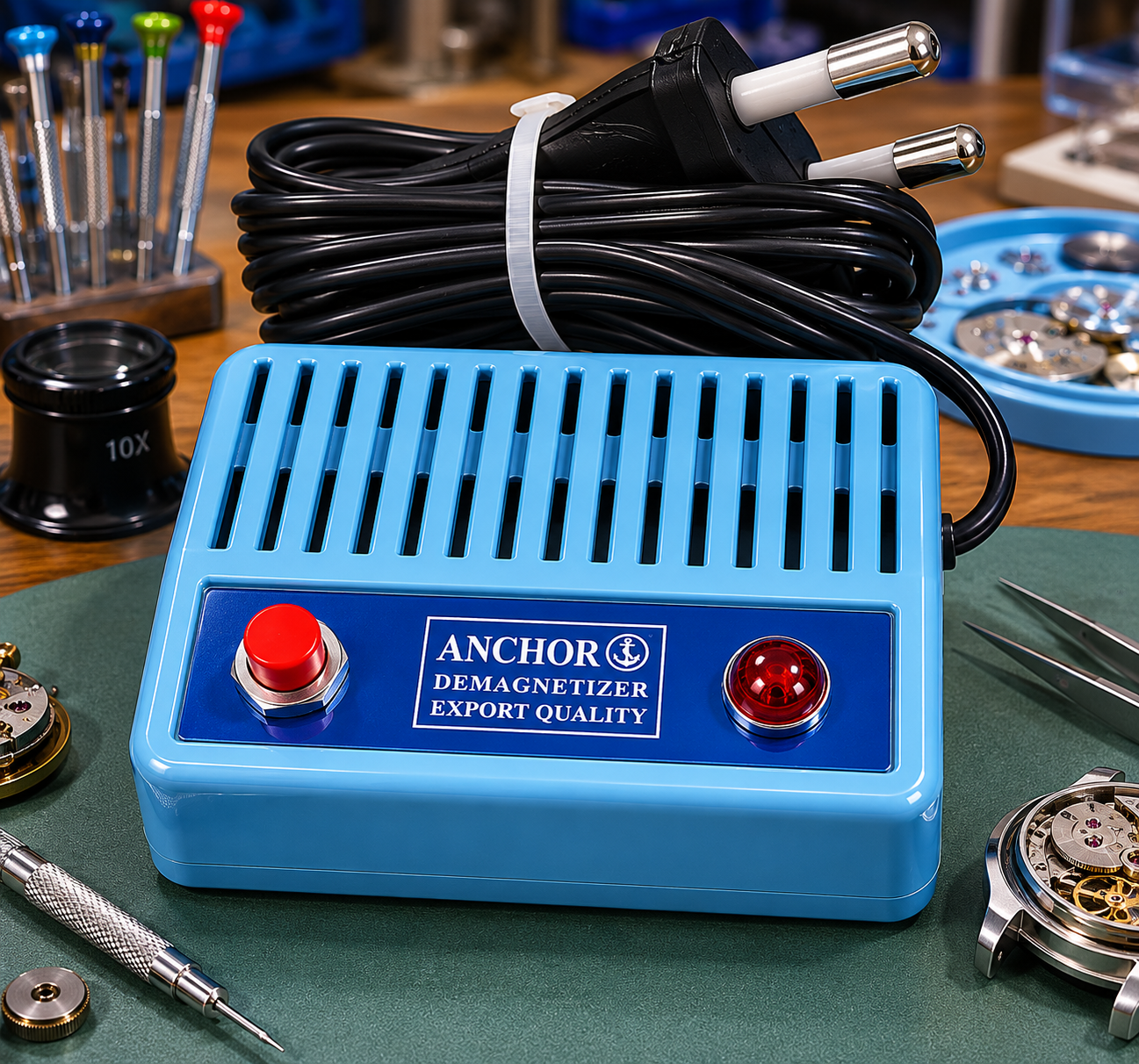 Uhr-Demagnetisierer - Ein wichtiges Werkzeug, wenn Sie mehrere mechanische Uhren besitzen (Netzbetrieb 220V/240V)