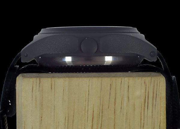 MWC G10 50m Water Resistant PVD Stealth with Battery Hatch, Solid Strap Bars and 60 Month Battery Life