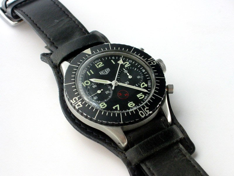 24mm Deutsche "Luftwaffe / Bund” Aviatoren Leder Militär Uhrenarmband