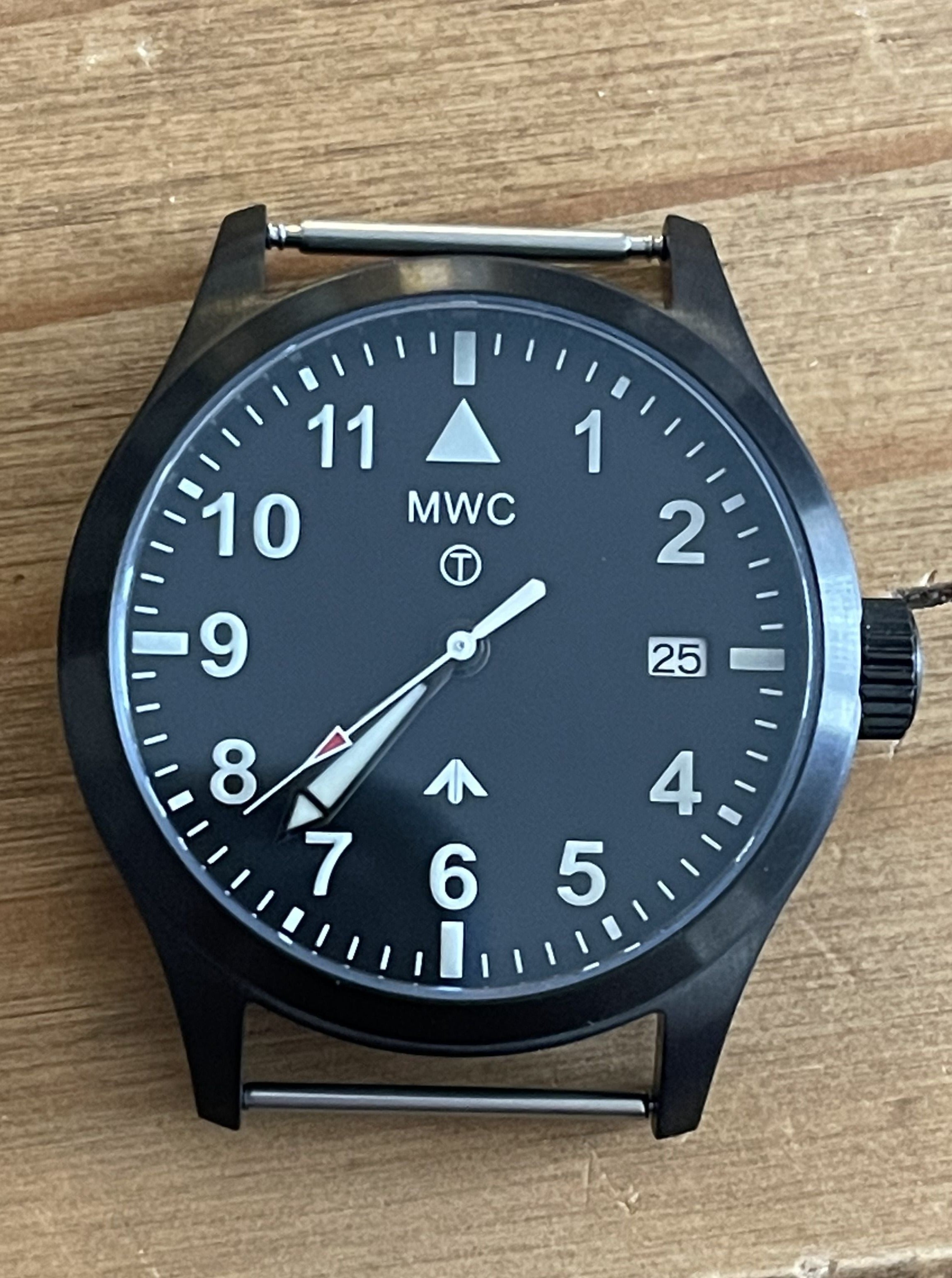 Paire de goupilles de montre conçues pour créer l'apparence d'une montre militaire avec barres fixes solides