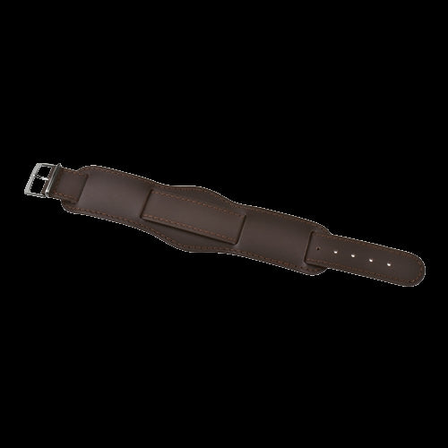 Braunes 1950er Muster 20mm Leder-Militär-Uhrenarmband