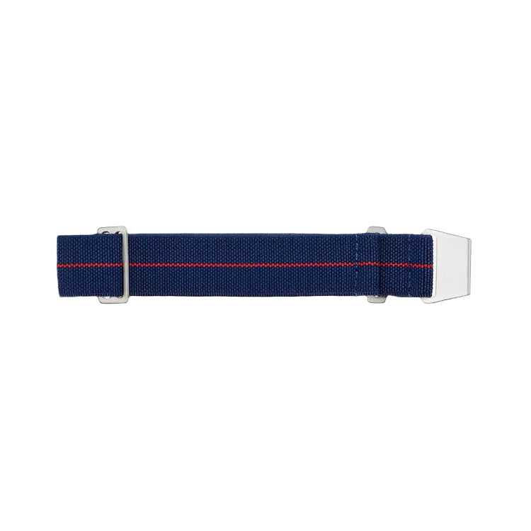 Bracelet élastique marine française et forces spéciales 22mm marine avec une bande rouge