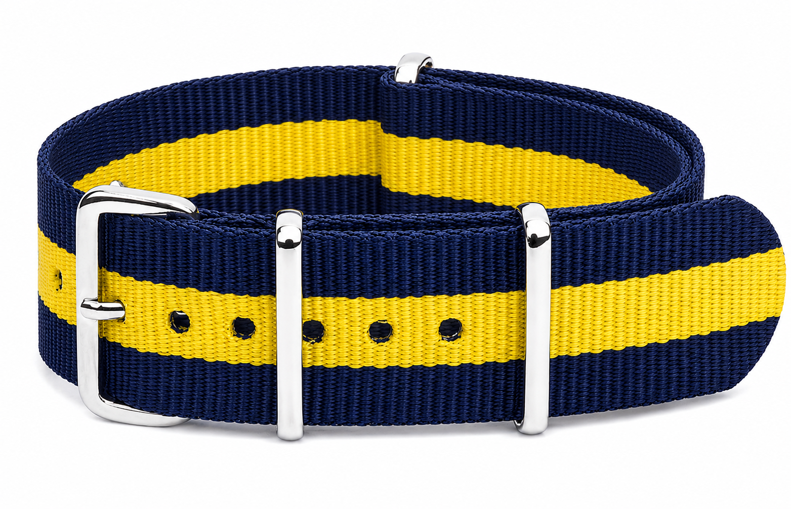 18mm Blaues und gelbes NATO Militär-Uhrenarmband
