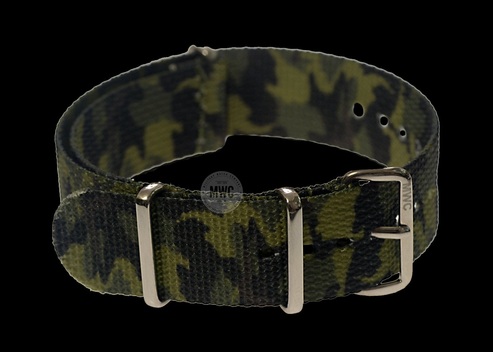 Cinturino militare NATO mimetico giungla/tropicale da 20mm