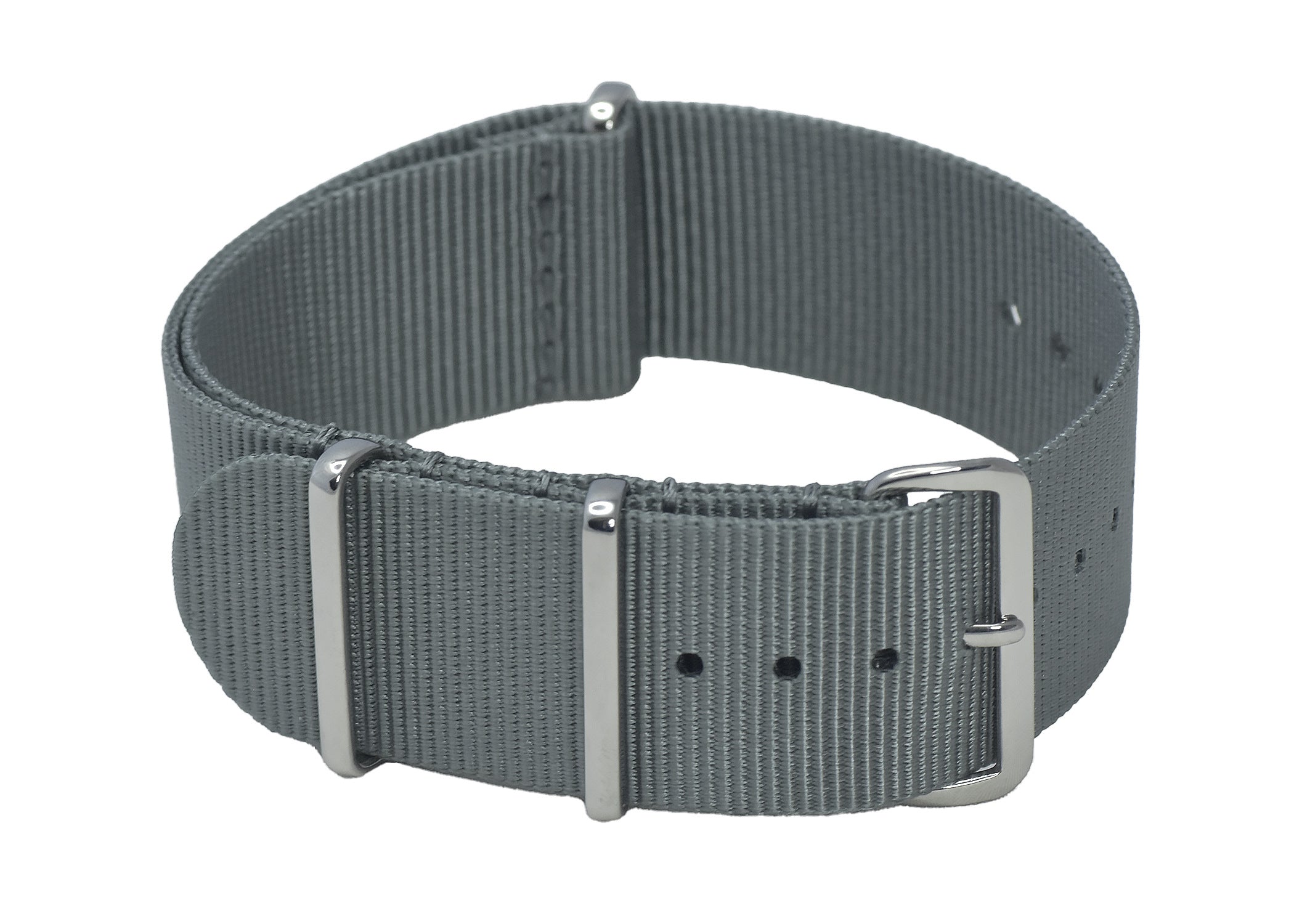 Correa de reloj militar NATO gris almirantazgo de 24 mm hecha de nylon de alta calidad