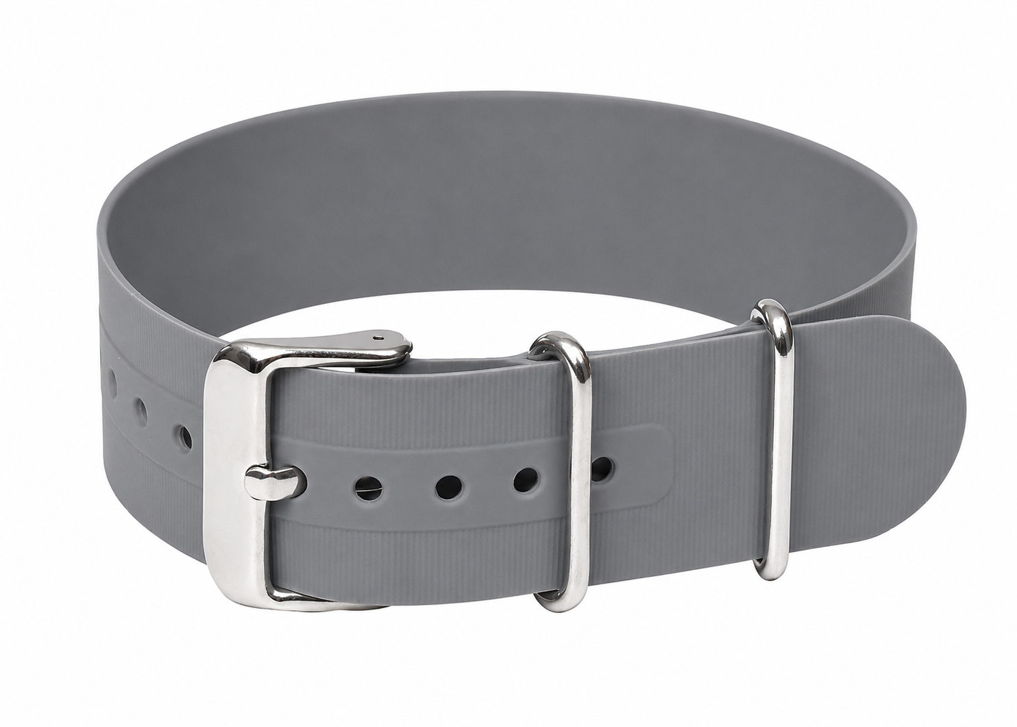 18mm graues Silikon/Gummi NATO Militär-Uhrenarmband