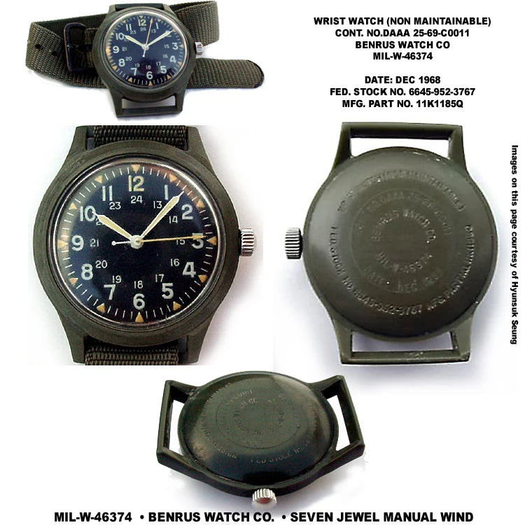 18mm 1980er U.S. Muster Admiralty Grau Militär-Uhrenarmband mit Edelstahlverschlüssen