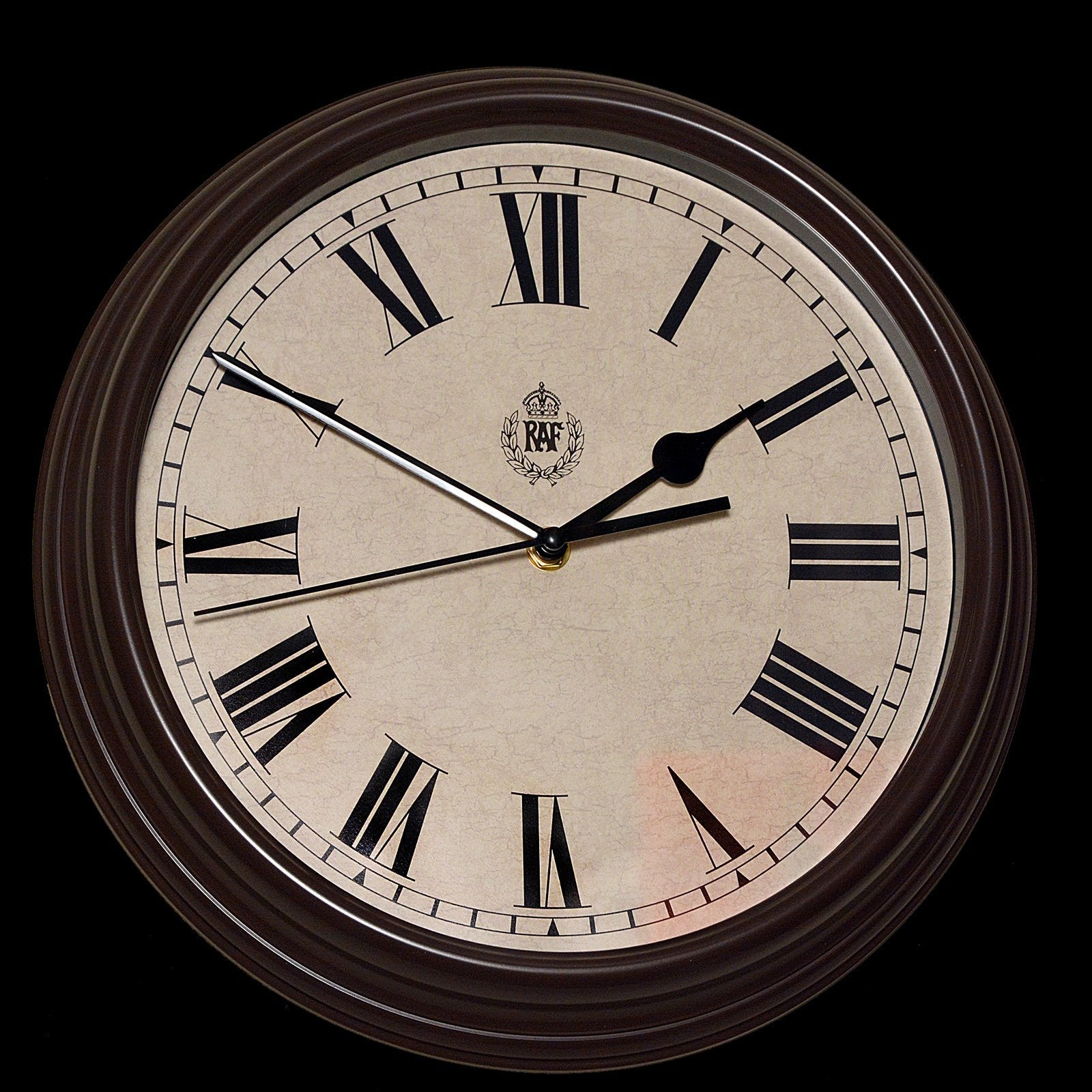 Royal Air Force 1940 Schlacht um Großbritannien Muster Replica Wanduhr mit lautlosem Quarzwerk und durchgehender Sekunde (Größe 12"/30,5 cm)