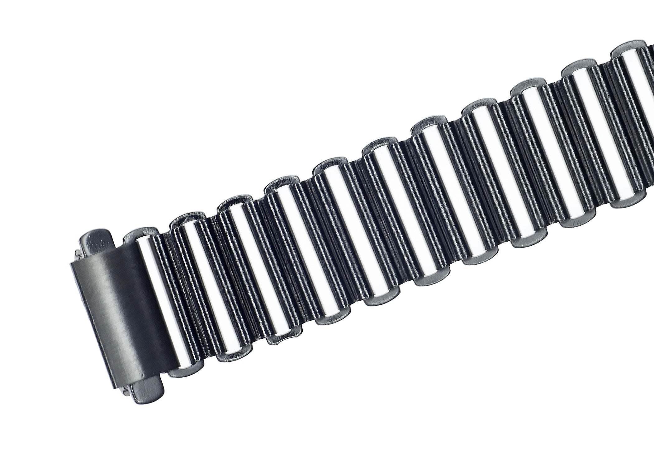 20mm Retro 1940/50er "Bonklip" Stil Edelstahlarmband - Ideal für antike oder Retro-Stil Uhren