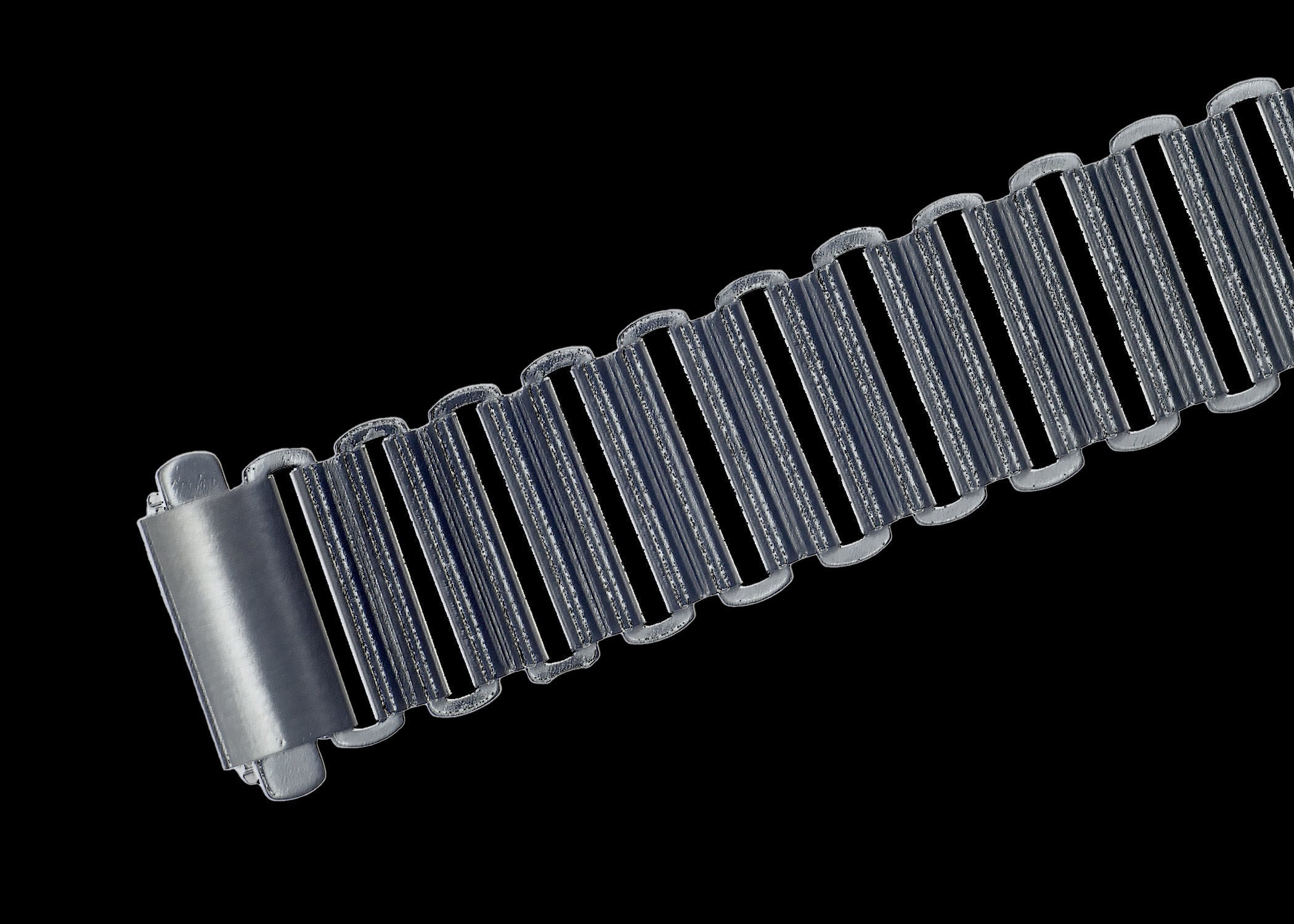 20mm Retro 1940/50er "Bonklip" Stil Edelstahlarmband - Ideal für antike oder Retro-Stil Uhren