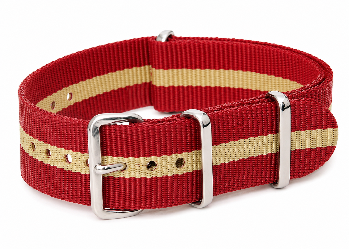 20mm Rot und Sand NATO Militär-Uhrenarmband