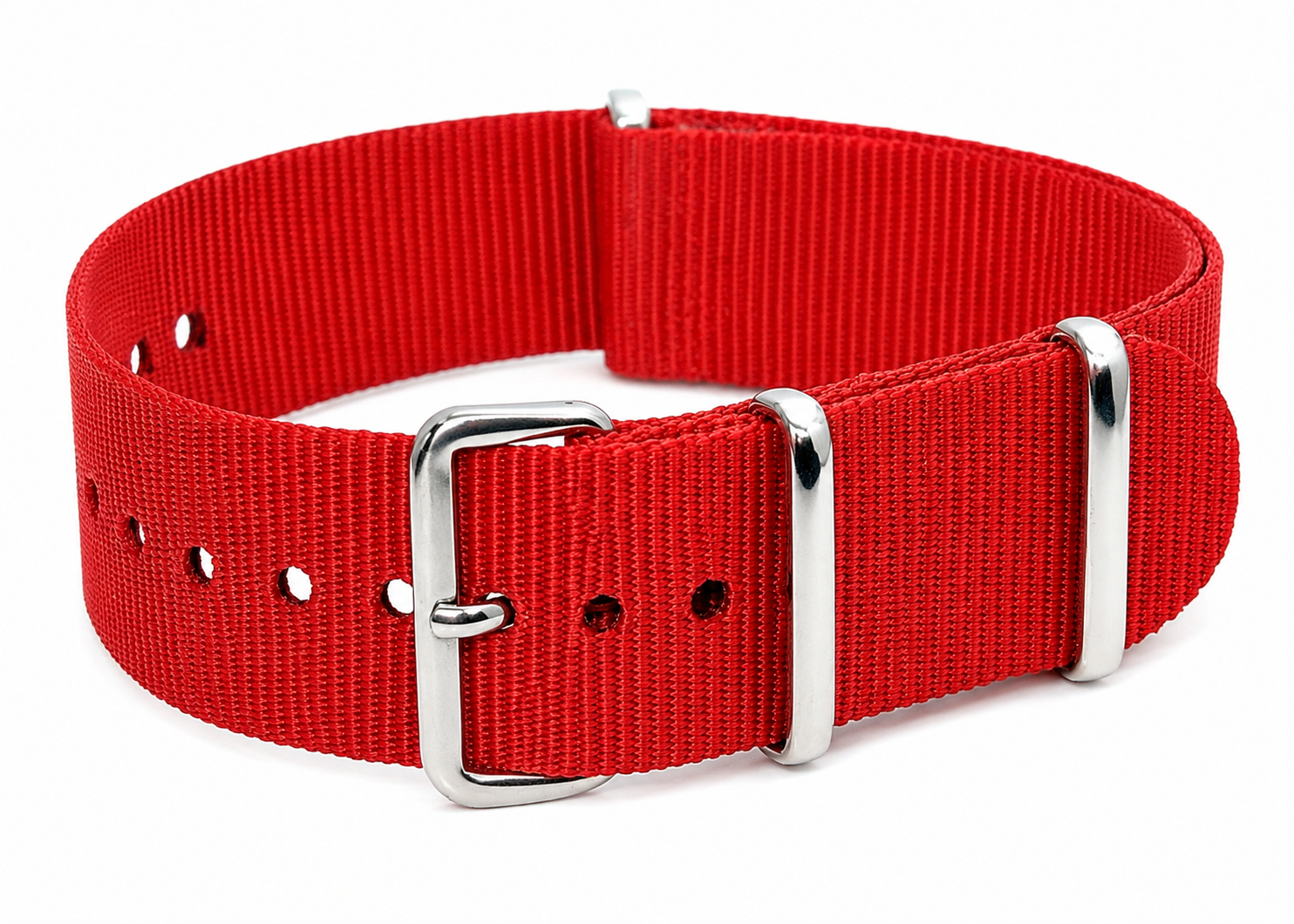 18mm Rotes NATO Militär-Uhrenarmband