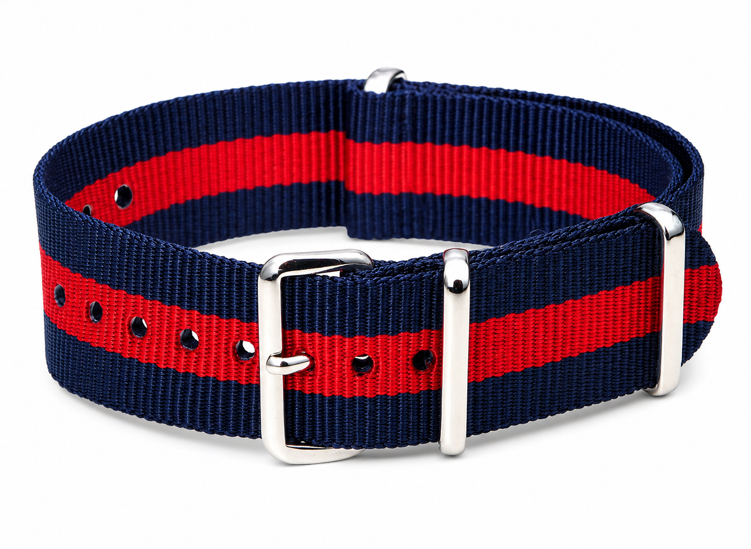 18mm Rote und Marine NATO Militär-Uhrenarmband