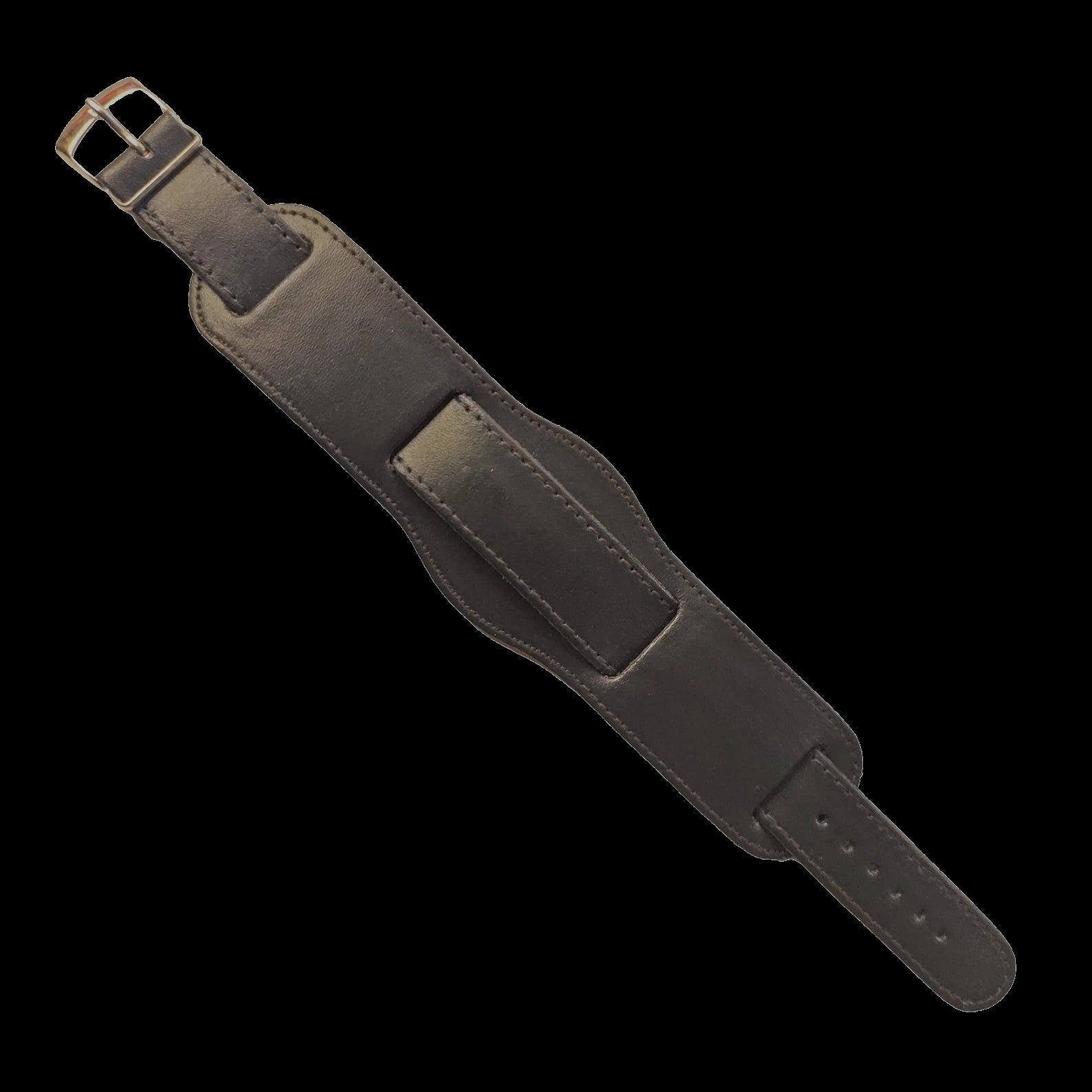 Braunes 1950er Muster 20mm Leder-Militär-Uhrenarmband