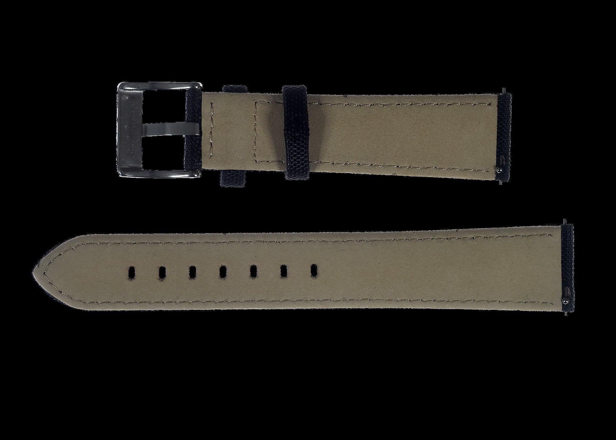 20mm schwarzes Segeltuch CORDURA® Uhrenarmband